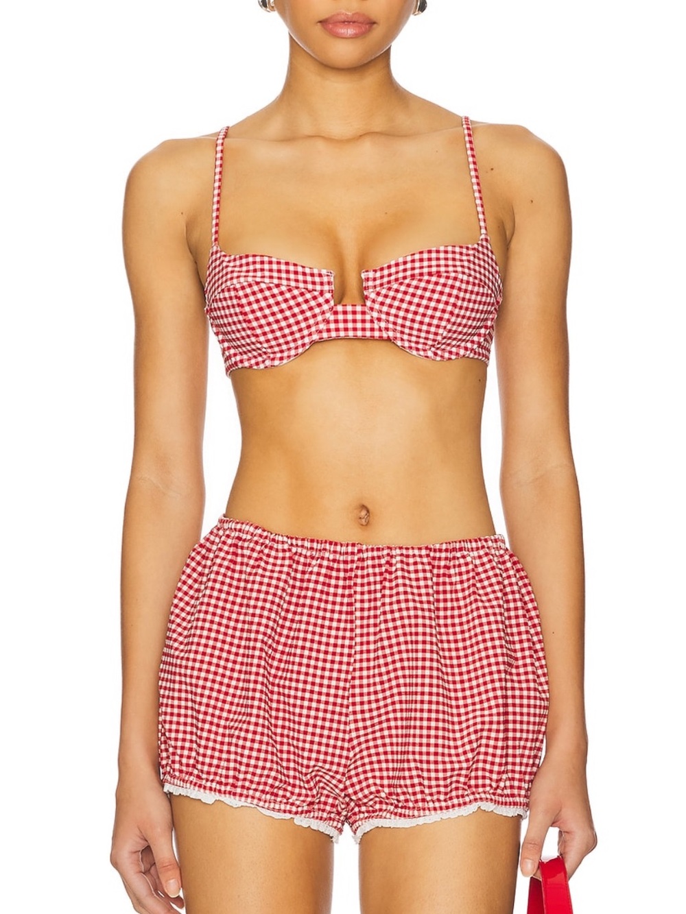 Lovers & Friends Red Gingham Shorts